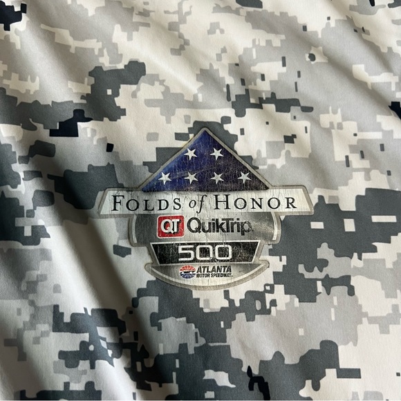Folds of honor Quick Trip 500 Atlanta speed way long sleeve pullover size large - Picture 9 of 11
